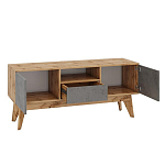 ТВ-тумба с фасадом цвета серый бетон Grace of Furniture  варинант исполнения - 3 | Loft Concept в Орле