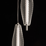 Люстра круглая каскадня с 5-ю плафонами из металлической сетки Mesh Lampshade Lighting варинант исполнения - 8 | Loft Concept в Орле