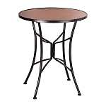 Столик приставной с круглой столешницей на металлическом черном основании Scenical Table варинант исполнения - 1 | Loft Concept в Орле