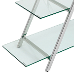 Стеллаж со стеклянными полками на стальном каркасе X-ray варинант исполнения - 5 | Loft Concept в Орле