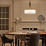 Люстра подвесная с двойным круглым плафоном из органзы и матового стекла Kichler варинант исполнения - 12 | Loft Concept в Орле