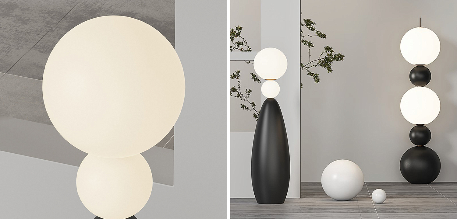 Торшер Two Round Shapes Floor Lamp Торшер Two Round Shapes Floor Lamp - Loft-Concept в Орле