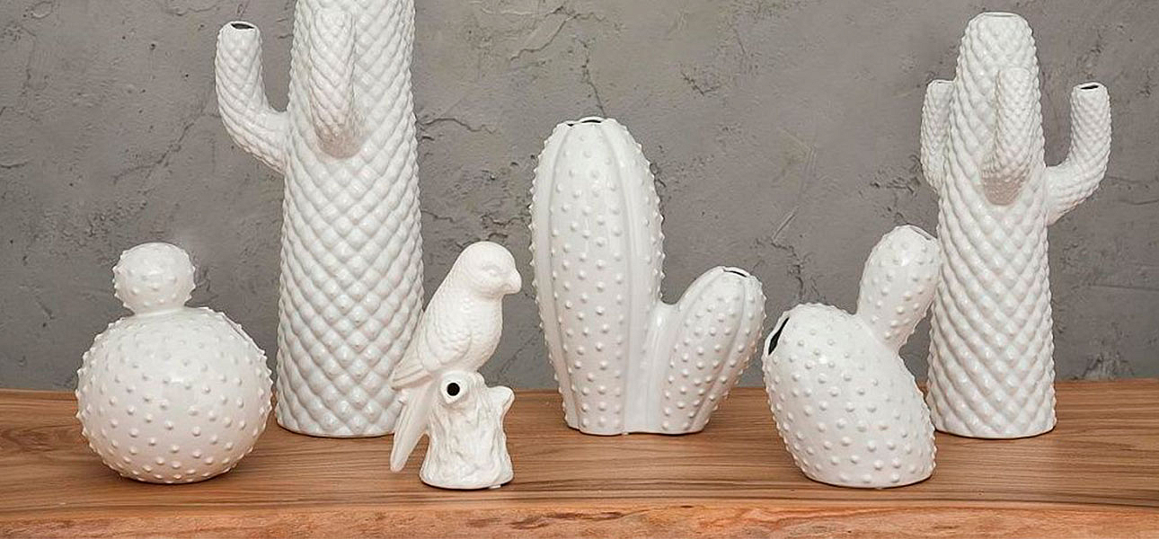Фигурка керамика белый кактус White Cactus - Loft-Concept в Орле