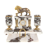 Настольный письменный набор из мрамора с декором в виде льва в подарочной упаковке Marble Accessory варинант исполнения - 1 | Loft Concept в Орле
