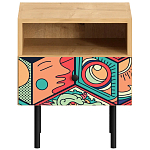 Прикроватная тумба с изображением на ящике Elise Nightstand варинант исполнения - 17 | Loft Concept в Орле
