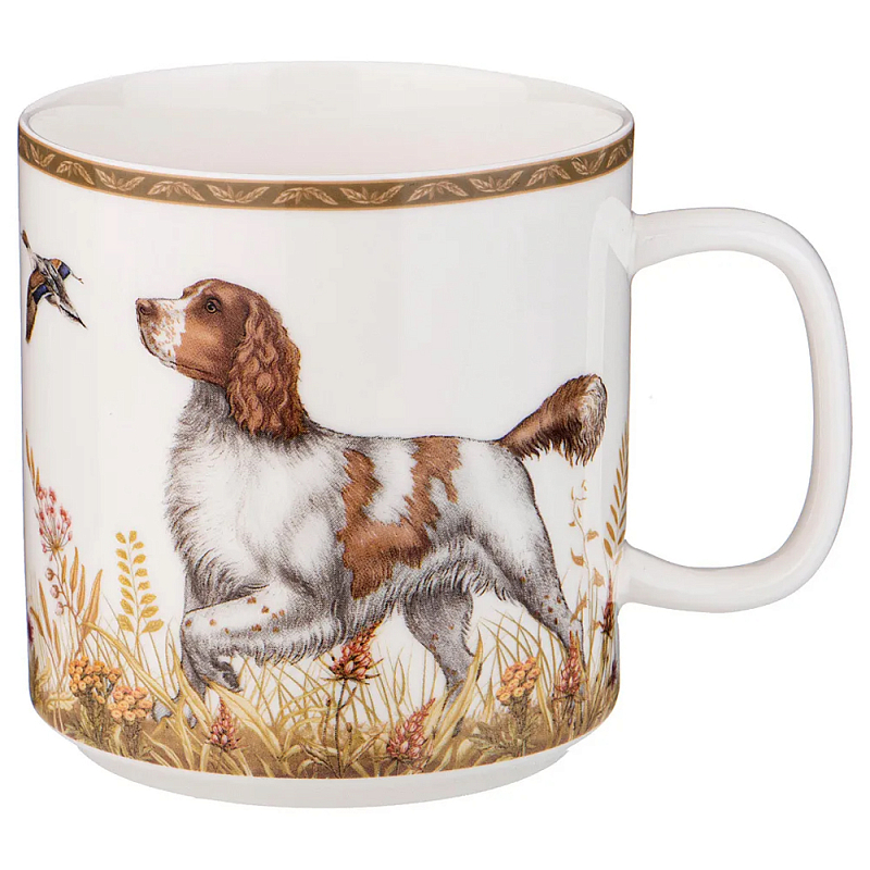 Кружка из фарфора с изображением уток и собаки 400 мл Hunting Porcelain Collection Белый Коричневый Мульти Кружка из фарфора с изображением уток и собаки 400 мл Hunting Porcelain Collection Белый Коричневый Мульти в Орле | Loft Concept
