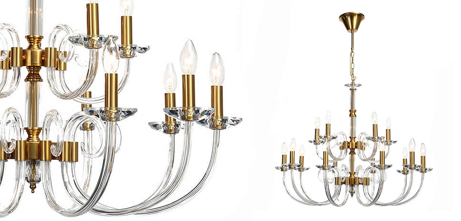Люстра Twisted Glass Candles Chandelier 15 Люстра Twisted Glass Candles Chandelier 15 - Loft-Concept в Орле