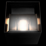 Уличный настенный светильник светодиодный формы куб черного цвета из металла Urban Minimalist варинант исполнения - 5 | Loft Concept в Орле