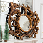 Зеркало настенное с рамой цвета античная бронза Classic Ornament Mirror варинант исполнения - 2 | Loft Concept в Орле