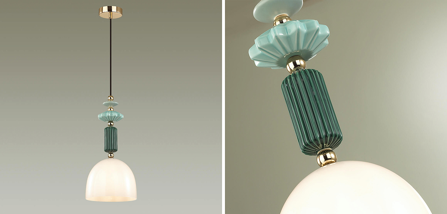 Подвесной светильник Iris hanging lamp green Подвесной светильник Iris hanging lamp green - Loft-Concept в Орле