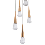 Люстра капли Acrylic Droplet Five Gold Chandelier варинант исполнения - 2 | Loft Concept в Орле