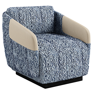 Дизайнерское Кресло William с кожаными подлокотниками 