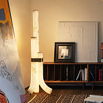 Торшер геометрический с тремя мраморными плафонами Marble Tripod варинант исполнения - 8 | Loft Concept в Орле