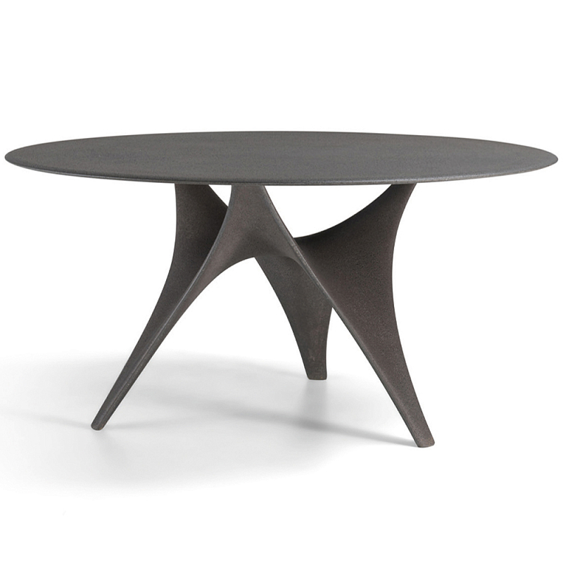 Дизайнерский круглый обеденный стол из цемента ARC Table Серый Дизайнерский круглый обеденный стол из цемента ARC Table Серый в Орле | Loft Concept