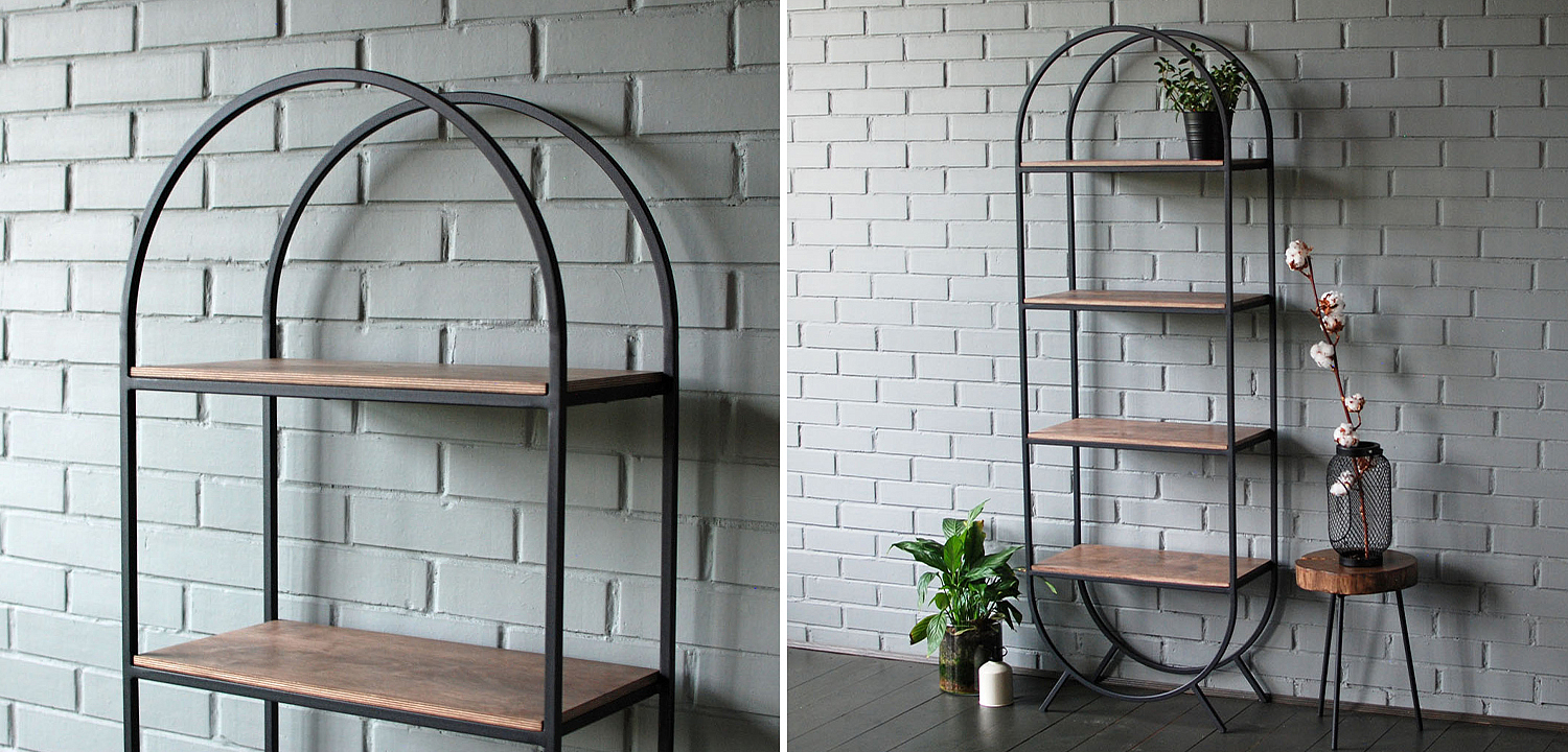 Стеллаж Lugo Industrial Metal Rust Black Rack Стеллаж Lugo Industrial Metal Rust Black Rack - Loft-Concept в Орле