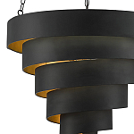 Подвесной светильник в форме спирали черный с золотой внутренней отделкой Warm Glow варинант исполнения - 1 | Loft Concept в Орле