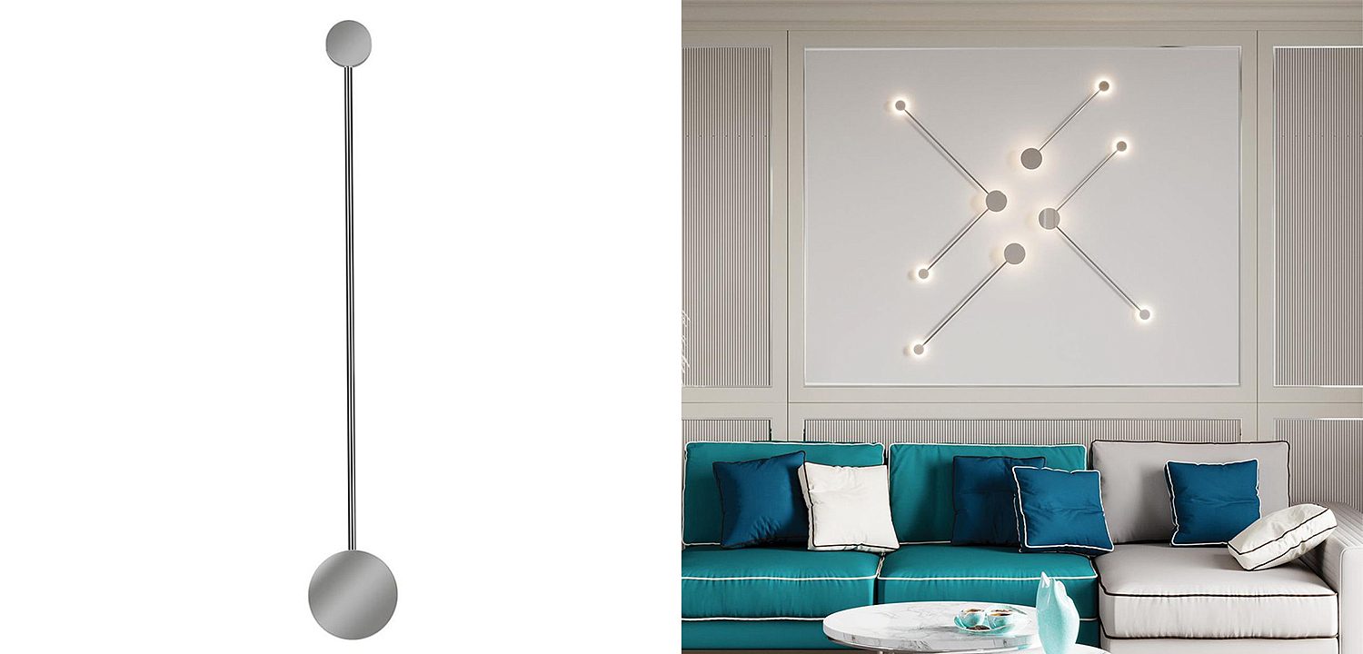 Бра Pin Wall Light Chrome 70 Бра Pin Wall Light Chrome 70 - Loft-Concept в Орле