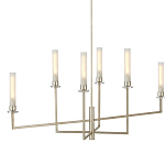 Люстра с 6-ю белыми матовыми плафонами из стекла в форме цилиндра Longitude варинант исполнения - 3 | Loft Concept в Орле