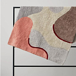 Ковер из хлопка с абстрактным принтом бежевого цвета Elysian Flow Blush варинант исполнения - 6 | Loft Concept в Орле
