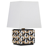 Настольная лампа с фигурным узором и трапециевидным абажуром Сonundrum варинант исполнения - 3 | Loft Concept в Орле