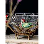 Чаша квадратная из прозрачного стекла с фигурками разноцветных птиц Eden Garden варинант исполнения - 3 | Loft Concept в Орле