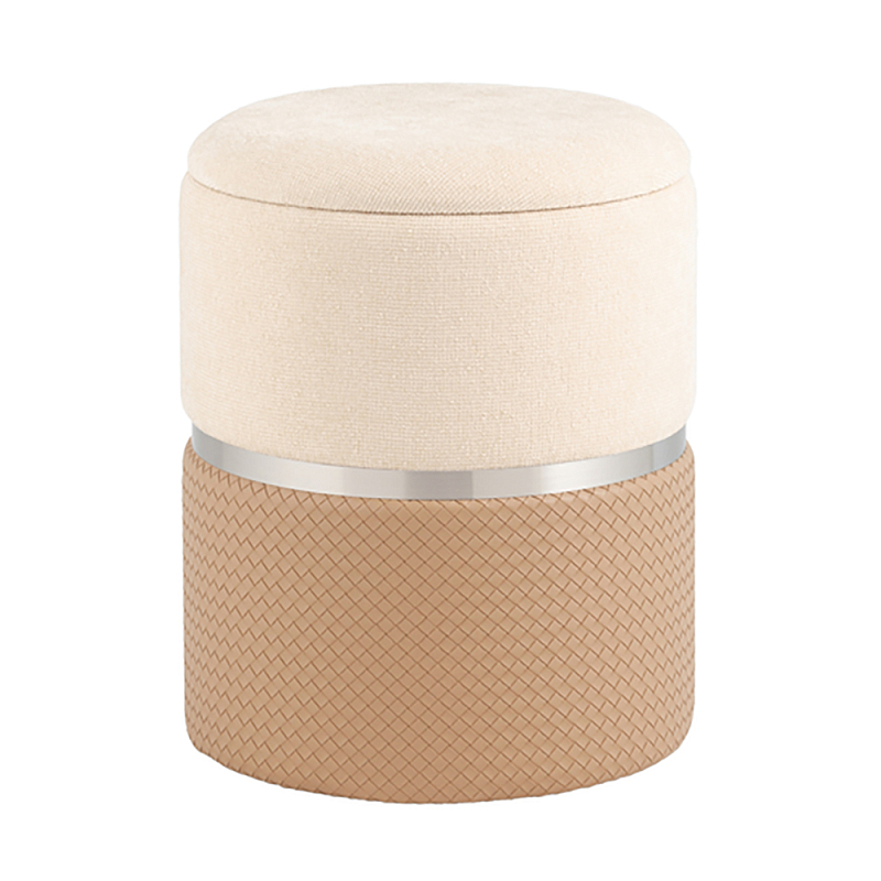 Пуф Mauldine с ящиком бежевый с экокожей Бежевый Молочный в Орле | Loft Concept 
