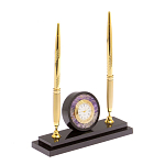 Часы настольные с двумя ручками из натурального камня Stone Clock варинант исполнения - 2 | Loft Concept в Орле