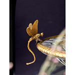 Чаша из прозрачного стекла с рельефным ободком и фигурками стрекоз Eden Garden варинант исполнения - 4 | Loft Concept в Орле