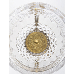 Чаша из рельефного стекла прозрачного цвета на бронзовой подставке Eden Garden варинант исполнения - 4 | Loft Concept в Орле