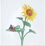 Плитка с узором Подсолнух варинант исполнения - 2 | Loft Concept в Орле