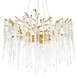 Люстра с хрустальными подвесками Frozen Drops Chandelier Gold 10 варинант исполнения - 1 | Loft Concept в Орле