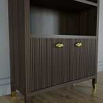 Книжный Стеллаж Elsa Dreams Walnut с задней стенкой варинант исполнения - 2 | Loft Concept в Орле