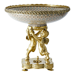 Чаша фарфоровая на двух бронзовых ангелах Eden Garden варинант исполнения - 1 | Loft Concept в Орле
