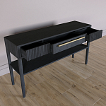 Дизайнерская Консоль с полкой и ящиком Primo Черный дуб варинант исполнения - 5 | Loft Concept в Орле