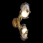 Бра с ветвистыми бронзовыми элементами и стеклянными рифлеными дисками Textured Glass Bra варинант исполнения - 5 | Loft Concept в Орле