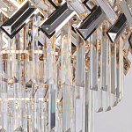 Люстра многоярусная с переплетенными металлическими элементами черного и золотого цвета и прозрачными хрустальными подвесками Empire Chandelier Crystal варинант исполнения - 4 | Loft Concept в Орле