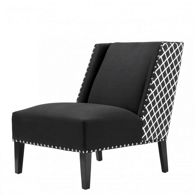 Кресло Eichholtz Chair Columbia Черно-белый Черный Кресло Eichholtz Chair Columbia Черно-белый Черный в Орле | Loft Concept