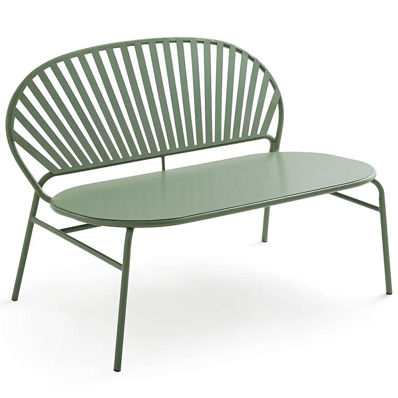 Зелёная скамья из стали Goodwin Metal Bench Green Зеленый шалфей Зелёная скамья из стали Goodwin Metal Bench Green Зеленый шалфей в Орле | Loft Concept