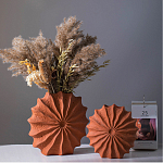 Ваза керамическая в виде круглой терракотовой морской раковины Galapagos варинант исполнения - 2 | Loft Concept в Орле