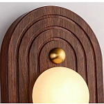 Настенный светильник с деревянным резным основанием Wood Wall Lamp варинант исполнения - 1 | Loft Concept в Орле