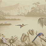 Обои ручная роспись Le Brésil Amarelo Sepia варинант исполнения - 2 | Loft Concept в Орле