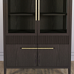 Витрина Primo со стеклянными фасадами и буфетом шпон Темный орех варинант исполнения - 6 | Loft Concept в Орле