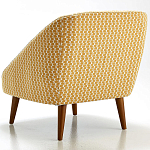 Кресло желтое с принтом Pauley Yellow Armchair варинант исполнения - 2 | Loft Concept в Орле