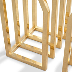 Консоль с чёрной столешницей и золотым фигурным основанием Cosmo варинант исполнения - 1 | Loft Concept в Орле