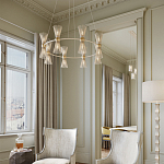 Люстра круглая с фактурными абажурами из тонких металлических палочек Wild Thorns варинант исполнения - 3 | Loft Concept в Орле