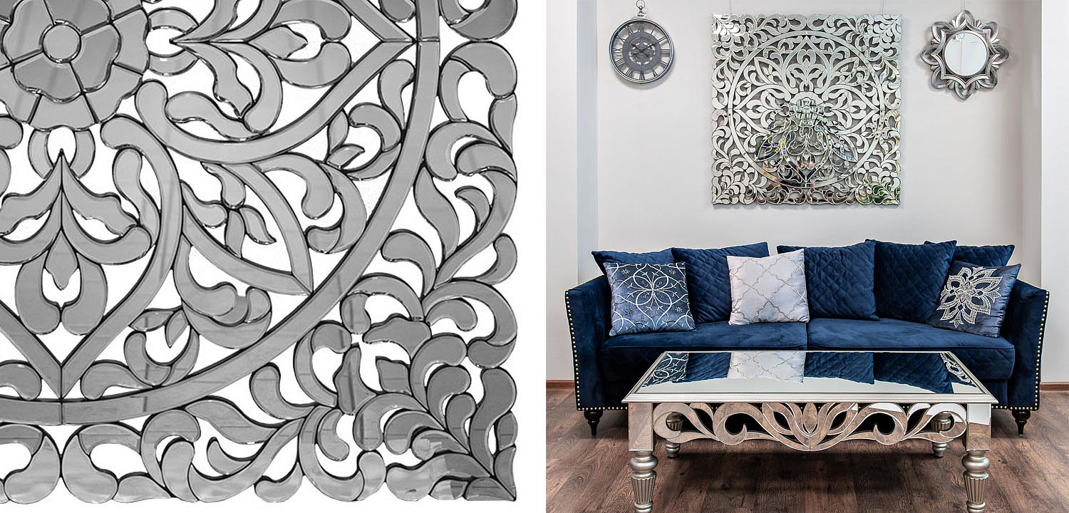 Зеркальное панно Openwork Mirror Square - Loft-Concept в Орле