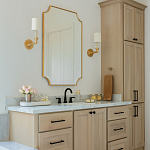 Зеркало в золотой деревянной раме Riviera варинант исполнения - 4 | Loft Concept в Орле