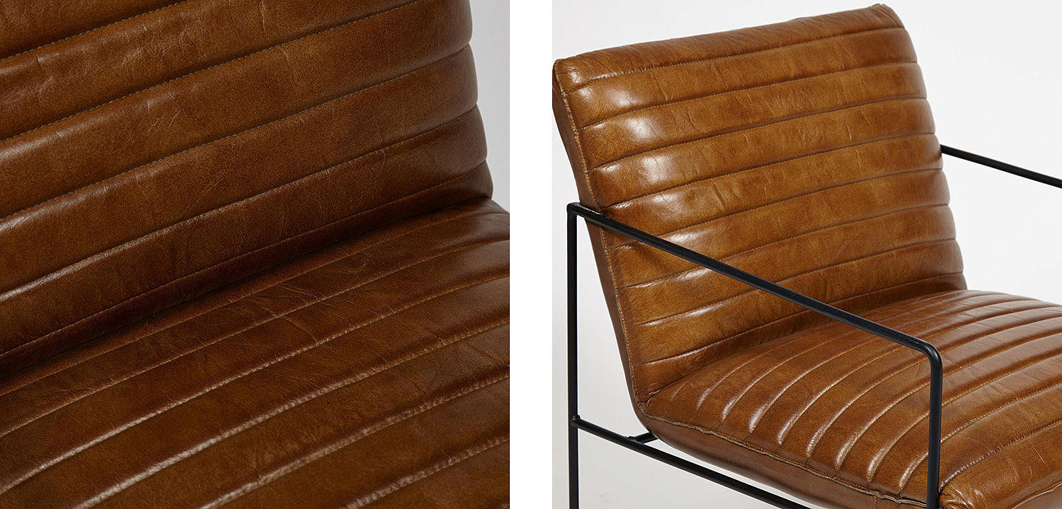 Кресло Industrial Frame buffalo leather armchair Кресло Industrial Frame buffalo leather armchair - Loft-Concept в Орле
