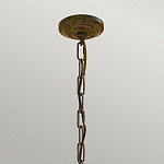 Люстра бронзового цвета с 6-ю лампами и подвесками из оптического стекла в классическом стиле Feiss варинант исполнения - 4 | Loft Concept в Орле