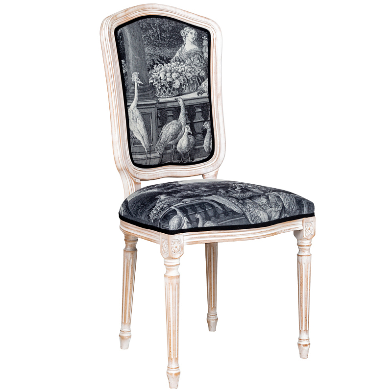 Стул Vincennes Stool Черно-белый Белый винтажная патина Стул Vincennes Stool Черно-белый Белый винтажная патина в Орле | Loft Concept